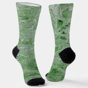 Green Abstract Design Socken