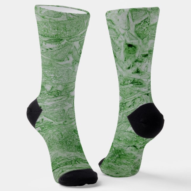 Green Abstract Design Socken (Gewinkelt)