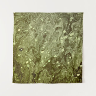 Green abstract painting wandteppich