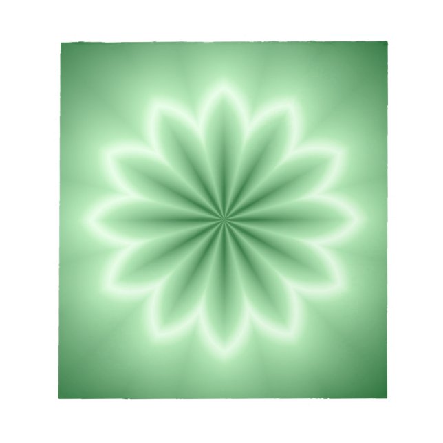 Green Abstrakt Star Notizblock (Vorderseite)