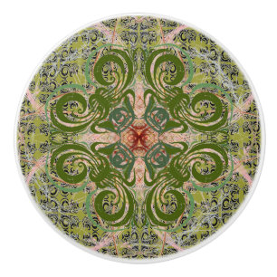 Green Abstrakt von Alexandra Cook Keramikknauf