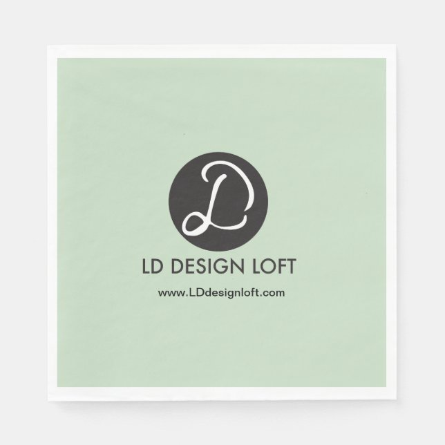 Green Add Your logo here and website Napkins Serviette (Vorderseite)