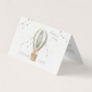 Green Adventure Baby Dusche faltbar Danke