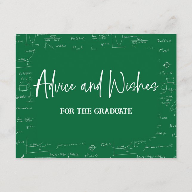 Green Advice and Wishes for the Graduate  Begleitkarte (Vorderseite)