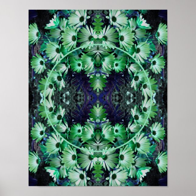 Green African Daisy Blume Frame Add Your Foto Poster (Vorne)