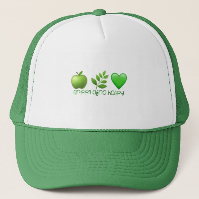 Green Afro Honey Hat 1 Truckerkappe (Vorderseite)