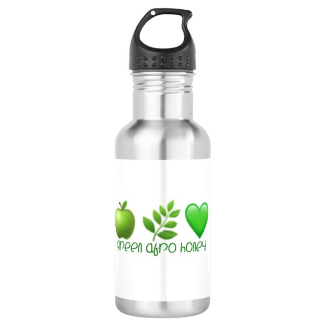 Green Afro Honey Water Flasche Edelstahlflasche (Vorderseite)