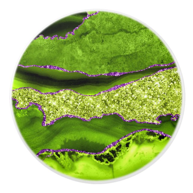 Green Agate Keramikknauf (Vorderseite)