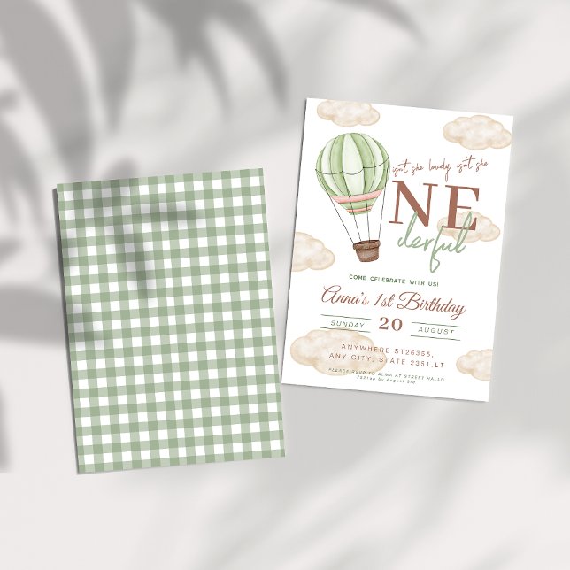 Green Air Balloon ist nicht ihr Geburtstag. Einladung (Von Creator hochgeladen)