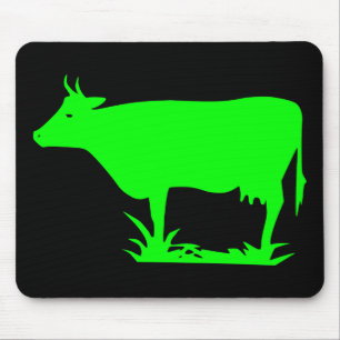 Green Alien Cow Mousepad