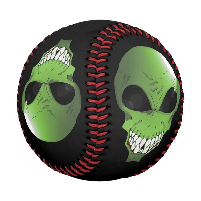 Green Alien Custom Baseball (Schrägansicht)