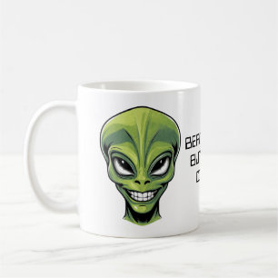 Green Alien Head Kaffeetasse