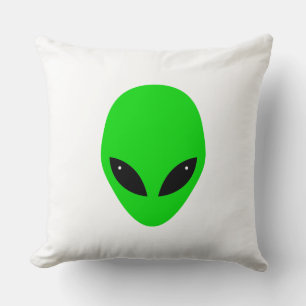 Green Alien Head Kissen