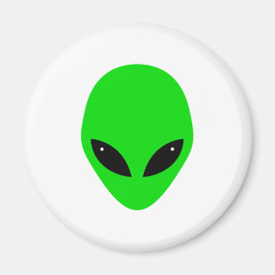 Green Alien Head Magnet