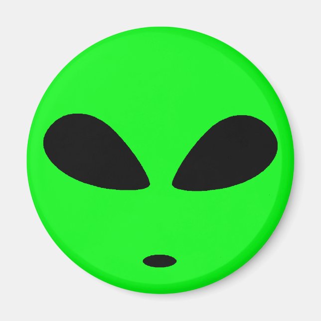 GREEN ALIEN HEAD MAGNET (Vorne)