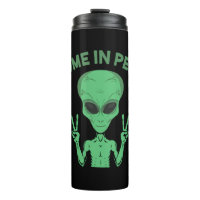 Green Alien I come in Peace Extraterrestrische UFO