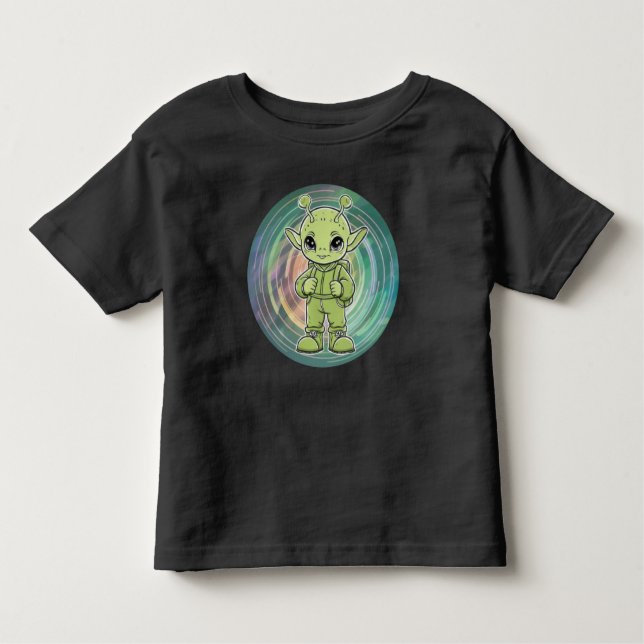 Green Alien Kleinkind T-shirt (Vorderseite)
