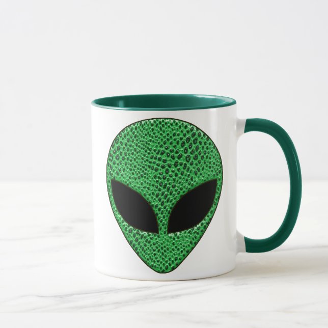 Green Alien Lizard Creature Tasse (Rechts)