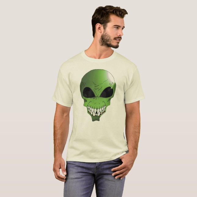 Green Alien T - Shirt (Vorne ganz)