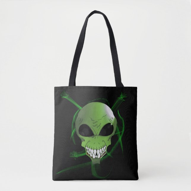 Green Alien Tote Tasche (Vorderseite)