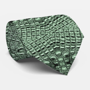 Green Alligator Leather Krawatte