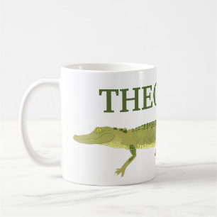 Green Alligator realistische Grafik Personalisiert Kaffeetasse