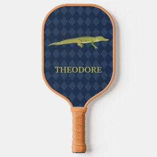 Green Alligator realistische Grafik Personalisiert Pickleball Schläger
