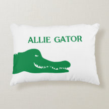 Green Alligator Throw Kissen