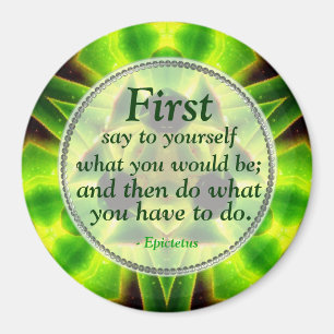 Green Aloe Identity Motivierend Magnet