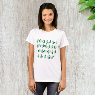 Green Alphabet Womens T - Shirt
