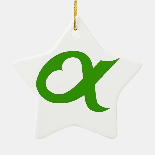 Green Alpheart Keramik Ornament (Vorne)