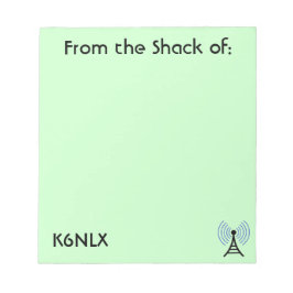 Green Amateur Radio Call Signature Notepad Notizblock