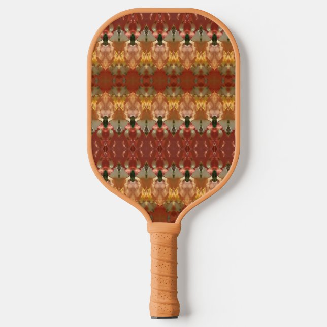 Green & Amber Ikat 3 Pickleball Schläger (Vorderseite)