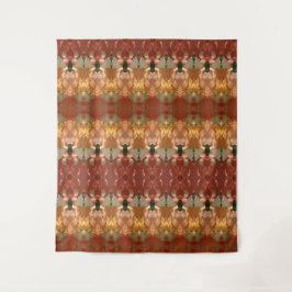 Green & Amber Ikat 3 Wandteppich