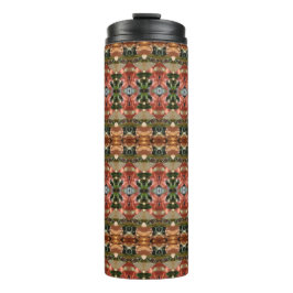 Green & Amber Ikat 7 Thermosbecher
