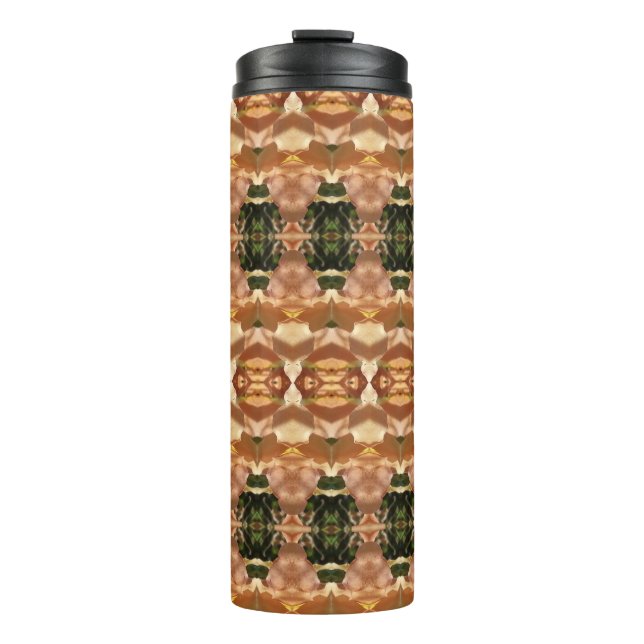 Green & Amber Ikat 9 Thermosbecher (Vorderseite)