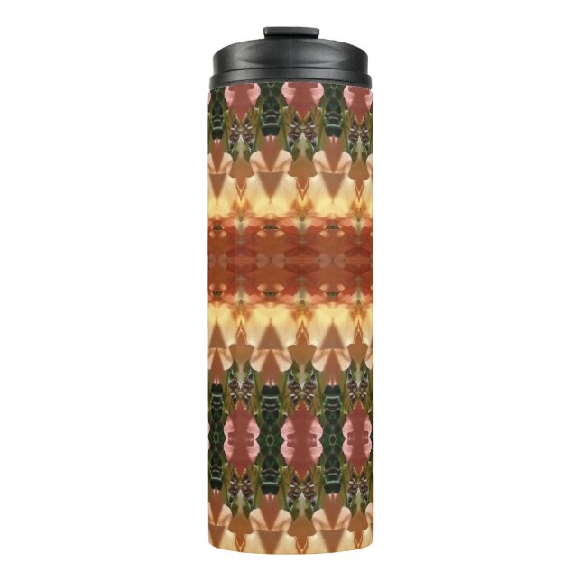 Green & Amber Ikat Too Thermosbecher (Vorderseite)