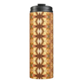 Green & Amber Ikat Zen Thermosbecher