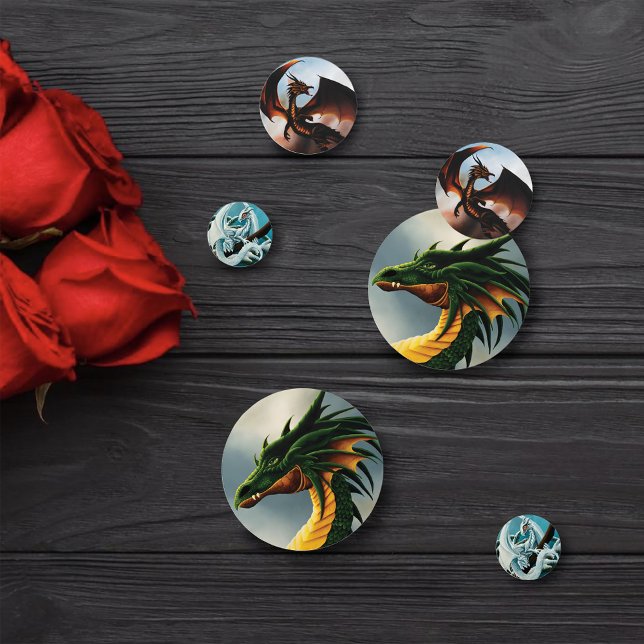 Green Amber White Dragons Konfetti (Von Creator hochgeladen)