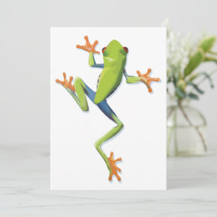 Green Amphibian Tree-Frog-Flachkarte