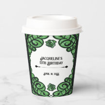 Green and Black Gated Rose Princess Birthday 