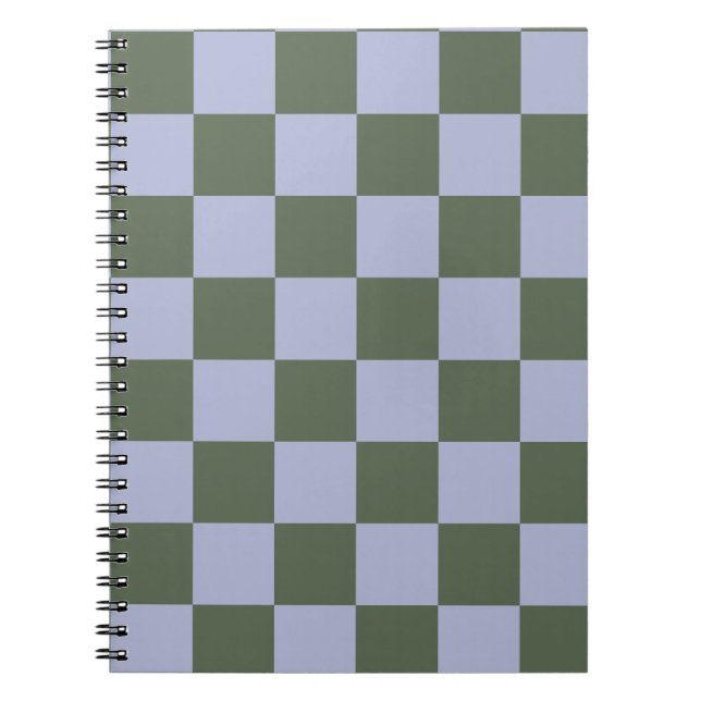Green and Blue Checkered Notizblock (Vorderseite)