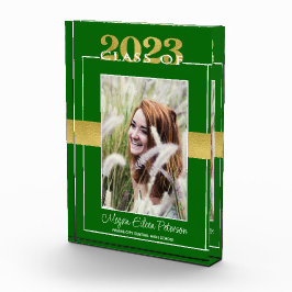 Green and Gold Class of 2023 Abschluss Memento Fotoblock