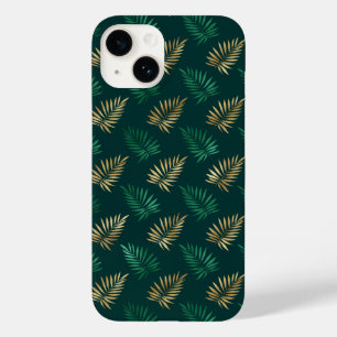 Green and Gold Glitzer auf tropischen Blätter Case-Mate iPhone 14 Hülle