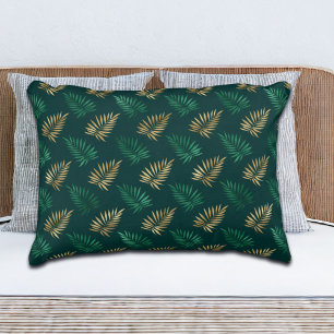 Green and Gold Glitzer zur Runde der tropischen Bl Dekokissen