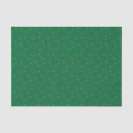 Green and Gold Graduation Cap Toss Seidenpapier