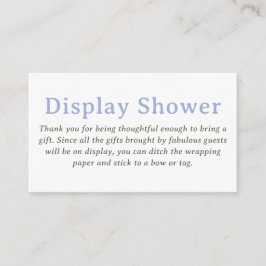 Green and Periwinkle Blue Display Shower Begleitkarte