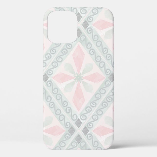 Green and pink pastel diamond pattern Case-Mate iPhone hülle (Rückseite)