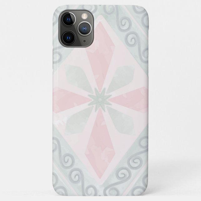 Green and pink pastel diamond pattern Case-Mate iPhone hülle (Rückseite)