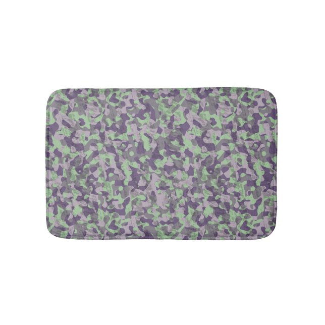 green and purple camo abstract badematte (Vorderseite)